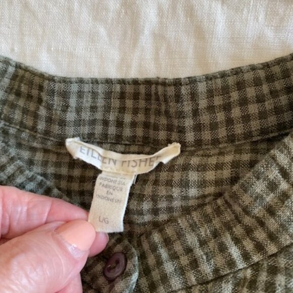 Eileen Fisher Black and Gray Checkered Dress - Picture 3 of 7